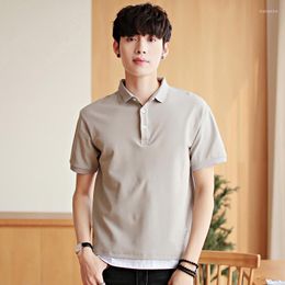 Men's Polos MuLS Male Polo Shirts Men False 2pcs Japan Fashion Cotton Summer Short 2023 Korean Style Slim Fit Brand Clothing #836