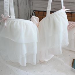 Sütyen Setleri Lolita Kız Tatlı Beyaz Siyah Pembe Sutyen Seti Iç Çamaşırı Kadın Seksi Japon Ruffles Bralette Iç Çamaşırı Şınav Külot 2023