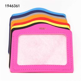 High quality 617 PU Leather material card sleeve ID Badge Bank Credit Card Holder Accessories School student office