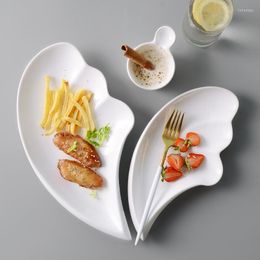 Plates Creative Ceramic Fruit Plate KTV Bar Snack Salad Deep Restaurant Chicken Wings French Fries Cold Dishes Placin
