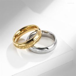 Wedding Rings Fashion Luminous Titanium Stainless For Women Men High Quality Comfort Fit Polished Ring Jewellery Drop Ship