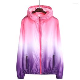 Men's Hoodies Manufacturer Wholesale Customised Company Enterprise Outdoor Skin Clothing Gradual Change Sun Proof Male Clot