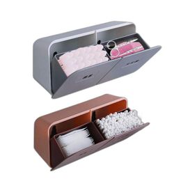 Storage Boxes Bathroom Organizer Cotton Pads Plastic Swab Holder Wall-mounted Tampon Container Cosmetic3027