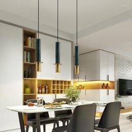Pendant Lamps OURFENG Modern Lights Marble LED Brass Hanging Fixtures 220V 110V Luxury Home Decorative For Dining Room Restaurant
