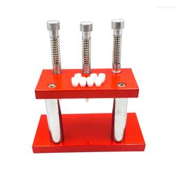 Watch Repair Kits 3 Heads Red Hands Needles Fitting Setting Press Presser Plunger With 7 Dies Aluminum Wristwatch Tool For Watchmaker