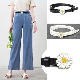 Luxury Designer 2023 Style Women's Thin belt with Slimming Decoration and High-End Temperament - Small Daisy Design (BG-1554)