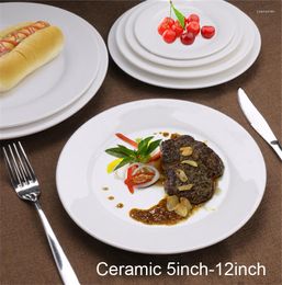 Plates Quality Ceramic Dish Large Dinner Set Table Dining Fashion Style Steak Plate Bone China Snack Pasta