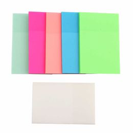 Transparent 50 Sheets Sticky Notes Memo Pad Bookmark Marker Sticker Paper Office School Supplies