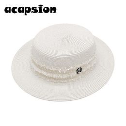 Wide Brim Hats Women Straw Summer Beach Hat Female Formal Panama Foldable Cap Flat Girls Sun Sombrero Verano A116