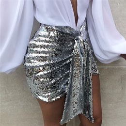 Skirts Gold Silver Black Sequins Strap Skinny Women's Skirt Evening Party Arrival