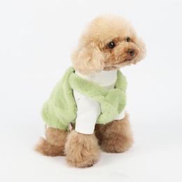Dog Apparel Autumn And Winter Pet Clothes Plush Vest Short Jacket Coat Cat Sweater Small Medium-Sized Dogs