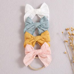 Hair Accessories 14Pcs/Lot Fable Baby Bow Headband Fabric Bows Born Shower Gift Infant Accessory