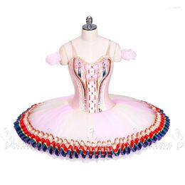 Stage Wear Paquita Platter Tutu Dress Professional Ballet Costume Hamsatti Pink Competition Classical BT921