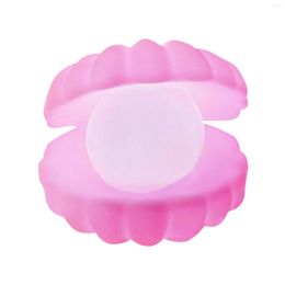 Night Lights Solid Light Modern Home Decor Pearl Shell Desktop Vinyl Bedside Lamp Pink Blue White Gift Bedroom Decoration