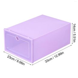 Storage Boxes Clear Basket With Handle Shoe Plastic Shoes Foldable Organizer Box Stackable Home Closet Bins