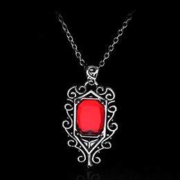 Pendant Necklaces The Mortal Instruments City Of Bones Necklace Isabelle Lightwood Angelic Power Red Crystal For Women Men Gifts