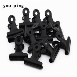 High quality Black 50mm 38mm 31mm 22mm Round Metal Clamp Paper Bookmark Clips Memo Clip Student School Office Supplies