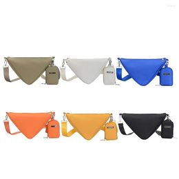 Evening Bags Casual Creative Shoulder Triangle Bag Simple Nylon Solid Color Female Handbags For Women Designer Daughter Gifts