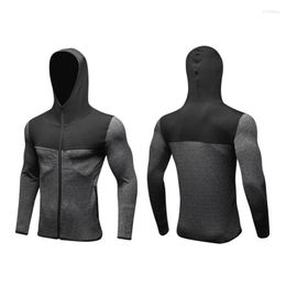 Men's Hoodies Autumn Winter Sportswear Running Training Zpper Casual Coat Windproof Quick Dry Mens Fitness