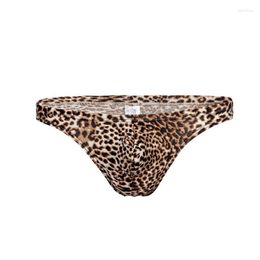 Underpants Sexy Briefs Leopard Men Underwear Plus Size Shorts Bulge Pouch Comfortable Breathable Male Panties Thongs