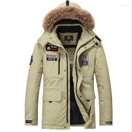 Men's Down Nice Winter Coat Men Parkas 91% White Duck Jacket Parka Jackets Thick Warm Windbreaker Fur Hooded Collar M-3XL