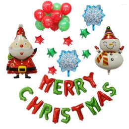 Party Decoration Xmas Year 2023 Merry Christmas Balloons Santa Claus Snowman Decorations