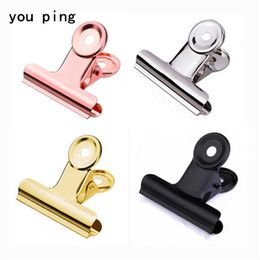 50mm 38mm 31mm 22mm Multicolor Round Metal Clamp Paper Bookmark Clips Memo Clip Student School Office Supplies