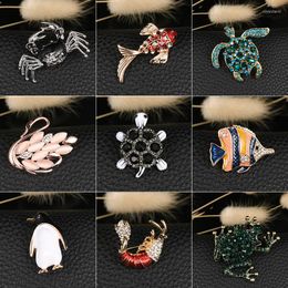 Brooches Sea Creature Brooch Cute Jewellery Women Coat Fixed Small Pin Men's Western Accessories Wholesale