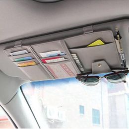 Storage Bags Car Supplies Sun Visor Clip Eye Hanging Bag Bill Shade Set Driver's License Card Pen PlugStorage