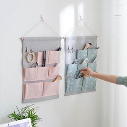 Caixas de armazenamento 7 bolso de impressão de floco de neve bolso Montado com parede de parede pendurado guarda -roupa de guarda