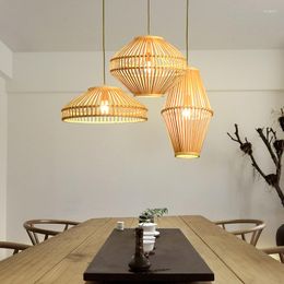 Pendant Lamps Bamboo Artwork Lamp Japanese Style Creative Chandelier Modern Minimalist Tea Room El Restaurant