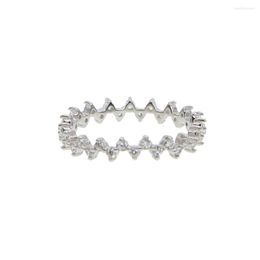 Cluster Rings Size 6 7 Cz 925 Sterling Silver Engagement Eternity Band Charming Lovely Fashion Girl Women Finger Ring
