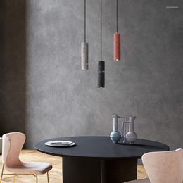 Pendant Lamps Nordic LED Lights Living Room Art Home Decor Cement Light Fixtures Kitchen Hanging Loft Lustre
