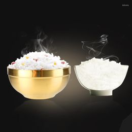 Bowls 304 Stainless Steel Gold Bowl Thickened Double Layer Heat Insulation Kitchen Cooking Tools XKW