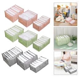 Storage Drawers Mesh Clothes Box Trouser Compartment Drawer Bag Stacking Pants Divider Washed Home