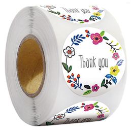 Jewellery Pouches 500Pcs/roll Floral Thank You Sticker Paper Label Stickers Scrapbooking Wedding Envelope Seals Handmade Decoration