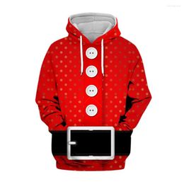 Men's Hoodies KANCOOLD Men 3D Print Hooded Cardigan For Slim Fit Hoodie Coat Cosplay Santa Claus Long Sleeve Blouse Top Sweatshirt
