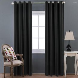 Curtain White Pink Eyelet Blackout Curtains For Living Room Bedroom Black Purple Thick Thermal Insulated Window Treatment