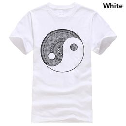 Men's T Shirts Yin Yang Mandala Shirt Namaste Yoga Cosmos Universe Love Boho Spiritual Nature