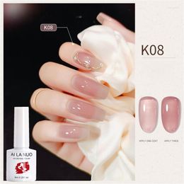 Nail Art Kits 8ml Jelly Gel Semi-transparent Colour Polish Clear Pink French Varnish Soak Off UV LED For TSLM1