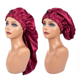 Beanies Beanie/Skull Caps Alileader Silk Bonnet Night Cap Adjustable Satin For Curly Hair Silky Sleep