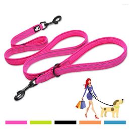 Dog Collars Truelove Reflective Leash Walk 2 Dogs Multi-Function Adjustable Lead Hand Free For Small Large Pet Products