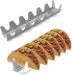 Plates 2Pc Taco Holder Stand Each Rack Holds Up To 6 Tacos Trays Oven Grill Dishwasher Safe 34 6.6 4.8cm