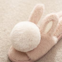 Slippers Ladies Spring Autumn Furry Fluffy Cute Kawaii Pink Plush Soft Beach Home Flats