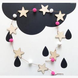 Christmas Decorations Star Beads Decoration Nordic Style Children's Girl Room Hair Ball String Ornaments Exquisite Small Fresh Decor