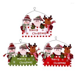 Christmas Decorations DIY Wooden Deer Doorplate Pendants Decoration Wood Crafts Tree Ornaments Home Decor Supplies 30X23.5 CM