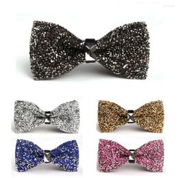 Bow Ties Brand Noble Diamond Men's Solid Double Layer Butterfly Bowties Romantic Wedding Groom Tie For Men Pack With Luxury Box