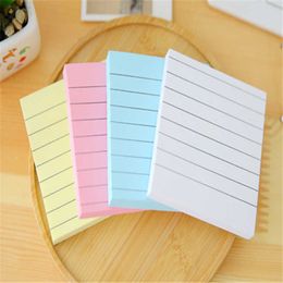 Horizontal line 76*76mm Size paper Memo Pad Sticky Notes Bookmark Point it Marker Sticker Office School Supplies Notebooks