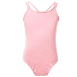 Girl Dresses Kids Girls Ballet Costume Dancewear Gymnastic Spaghetti Strap Dance Leotard Bodysuit Children Stage Performance Outfits