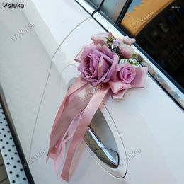 Interior Decorations Wedding Car Door Handle Rearview Mirror Embellishment Decoration Main Single Product Simulation Flower Disk CD50 Q03